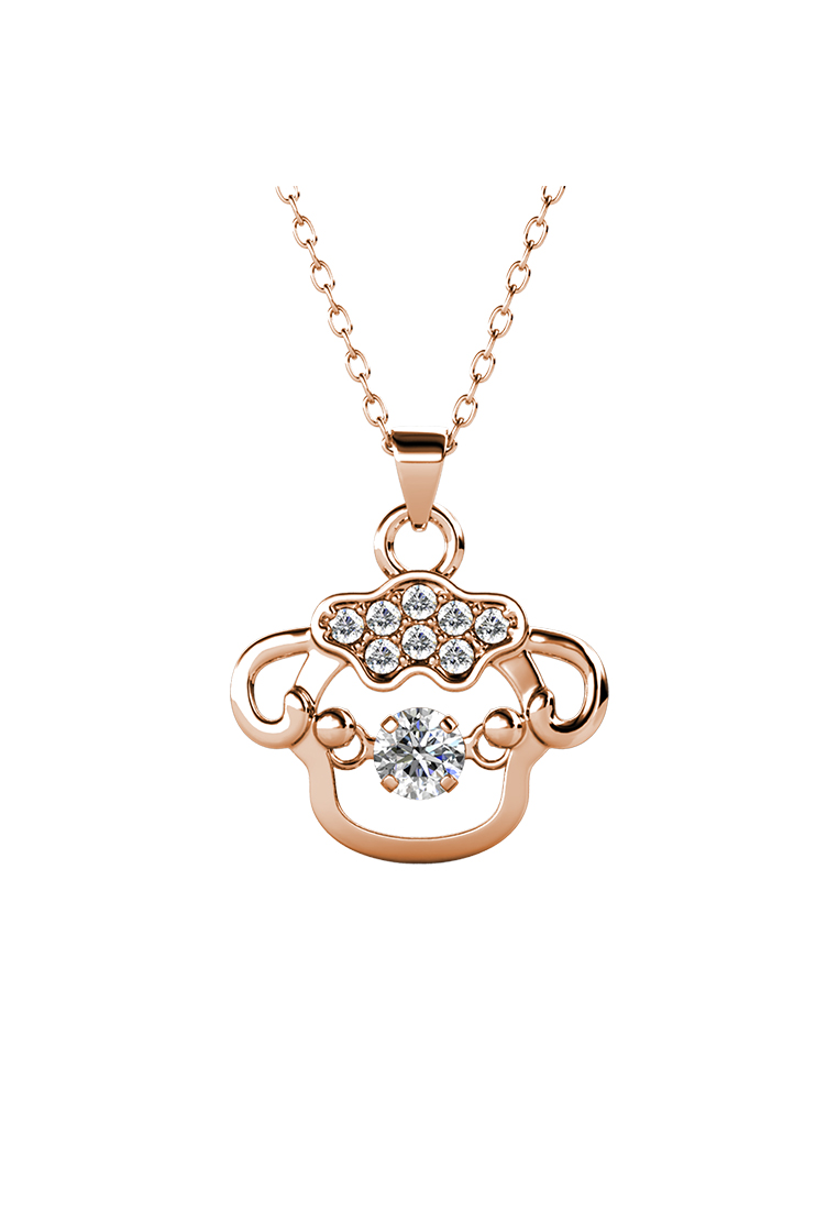 Her Jewellery Dancing Shio Pendant Goat ( Kambing ) RG - Kalung Crystal Swarovski by Her Jewellery