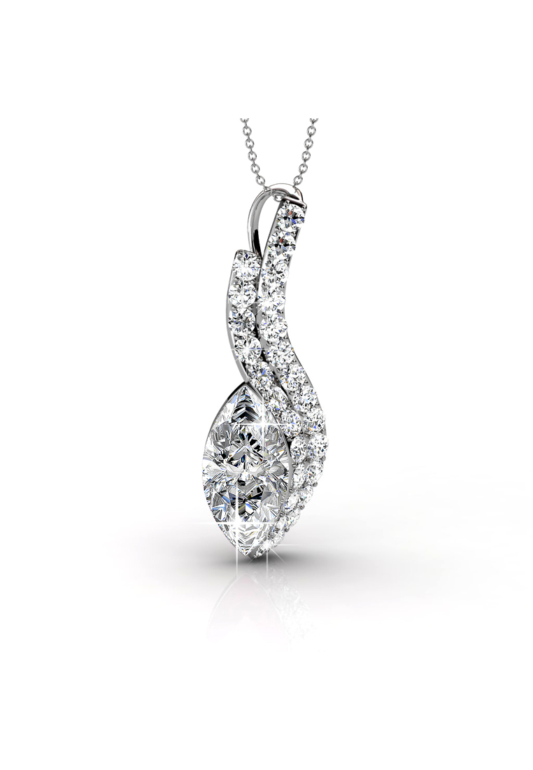 Her Jewellery Mylady Pendant White WG - Kalung Crystal by Her Jewellery