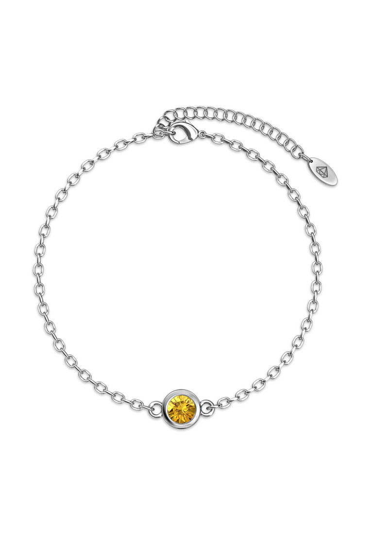 Her Jewellery Birth Stone Bracelet White Gold - Gelang Crystal Swarovski by Her Jewellery