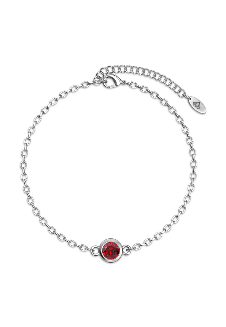 Her Jewellery Birth Stone Bracelet White Gold - Gelang Crystal Swarovski by Her Jewellery