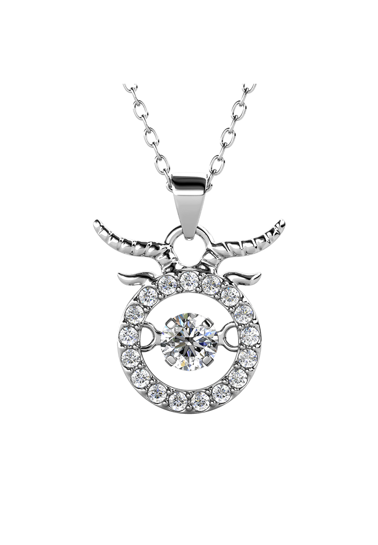 Her Jewellery Dancing Horoscope Pendant Taurus WG - Kalung Crystal Swarovski by Her Jewellery