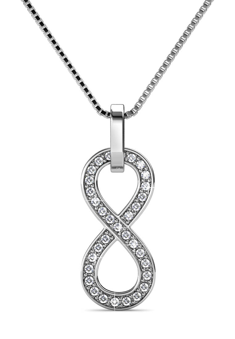 Her Jewellery Infinity Eight Pendant WG - Kalung Crystal Swarovski by Her Jewellery