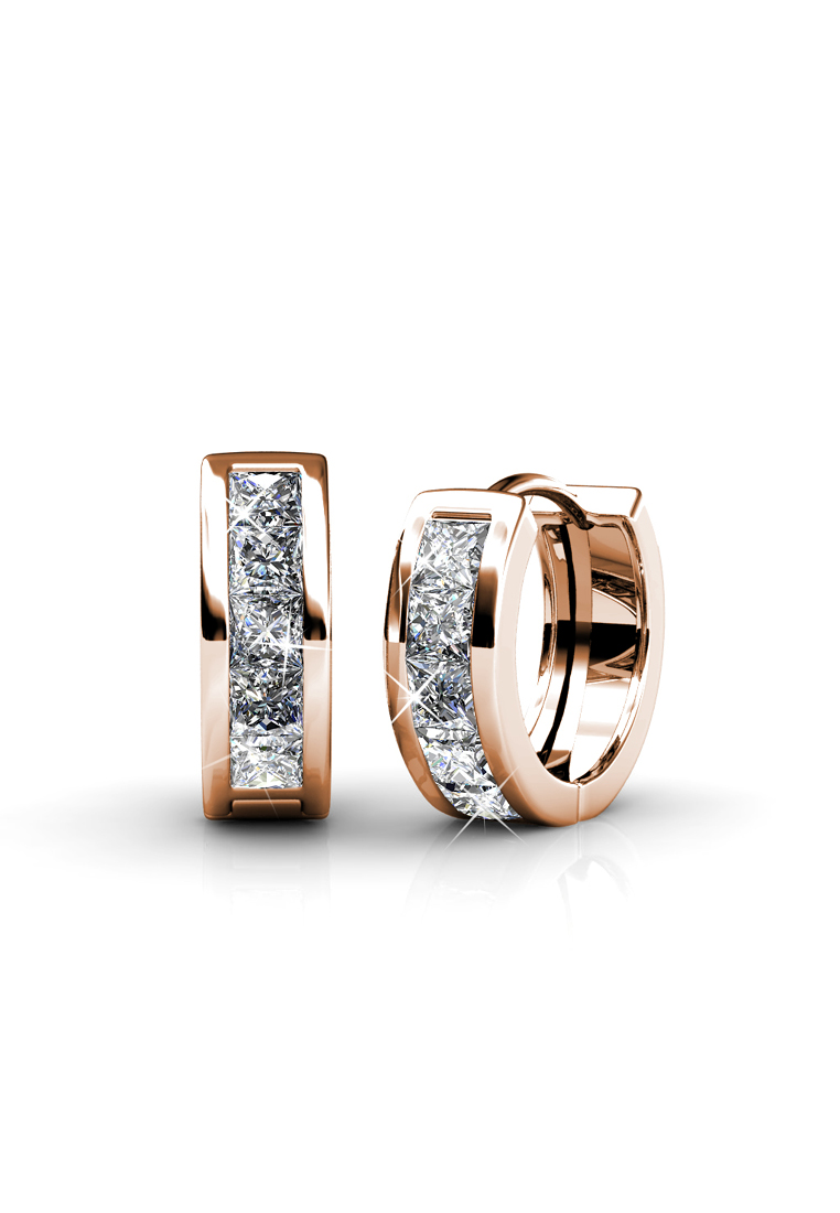 Her Jewellery Kristal Swarovski Square Hoop Earrings - Anting Crystal Swarovski by Her Jewellery