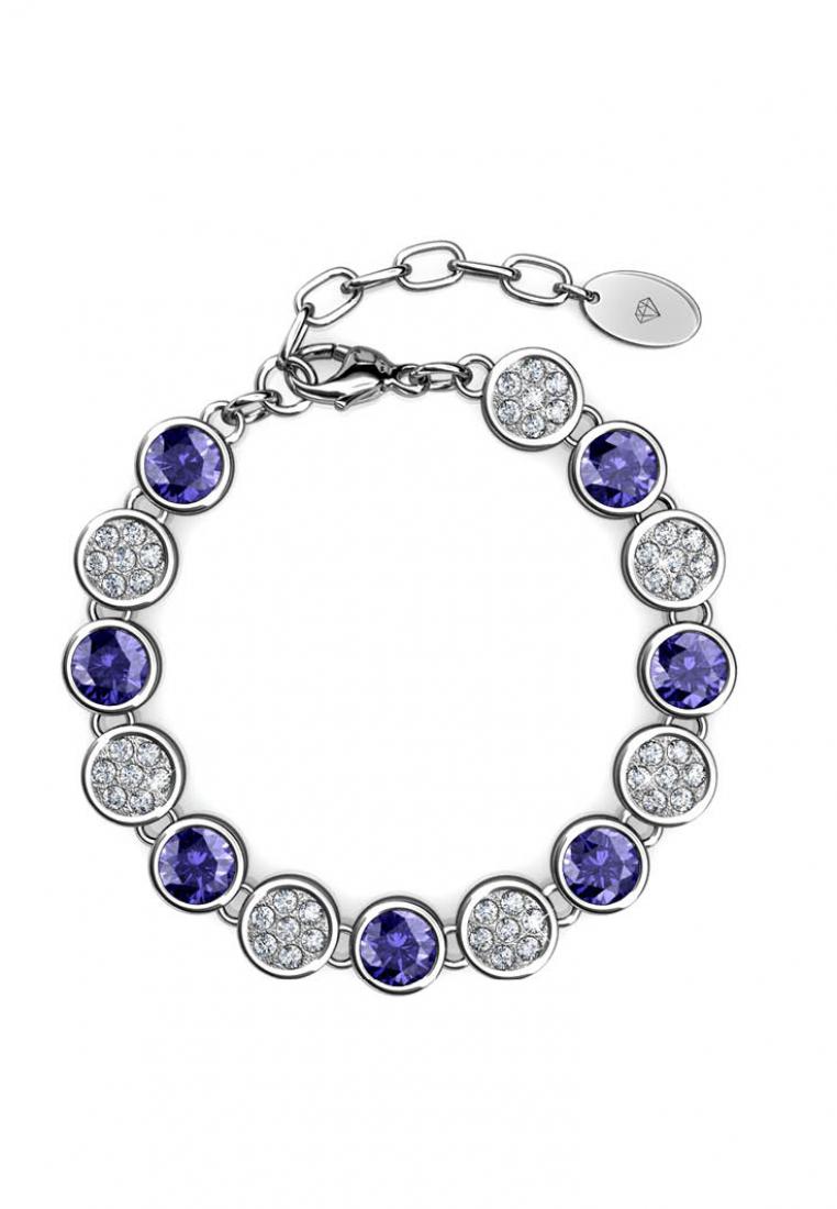Her Jewellery Myriad Birth Stone Bracelet February Amethyst  - Gelang Crystal Swarovski by Her Jewel