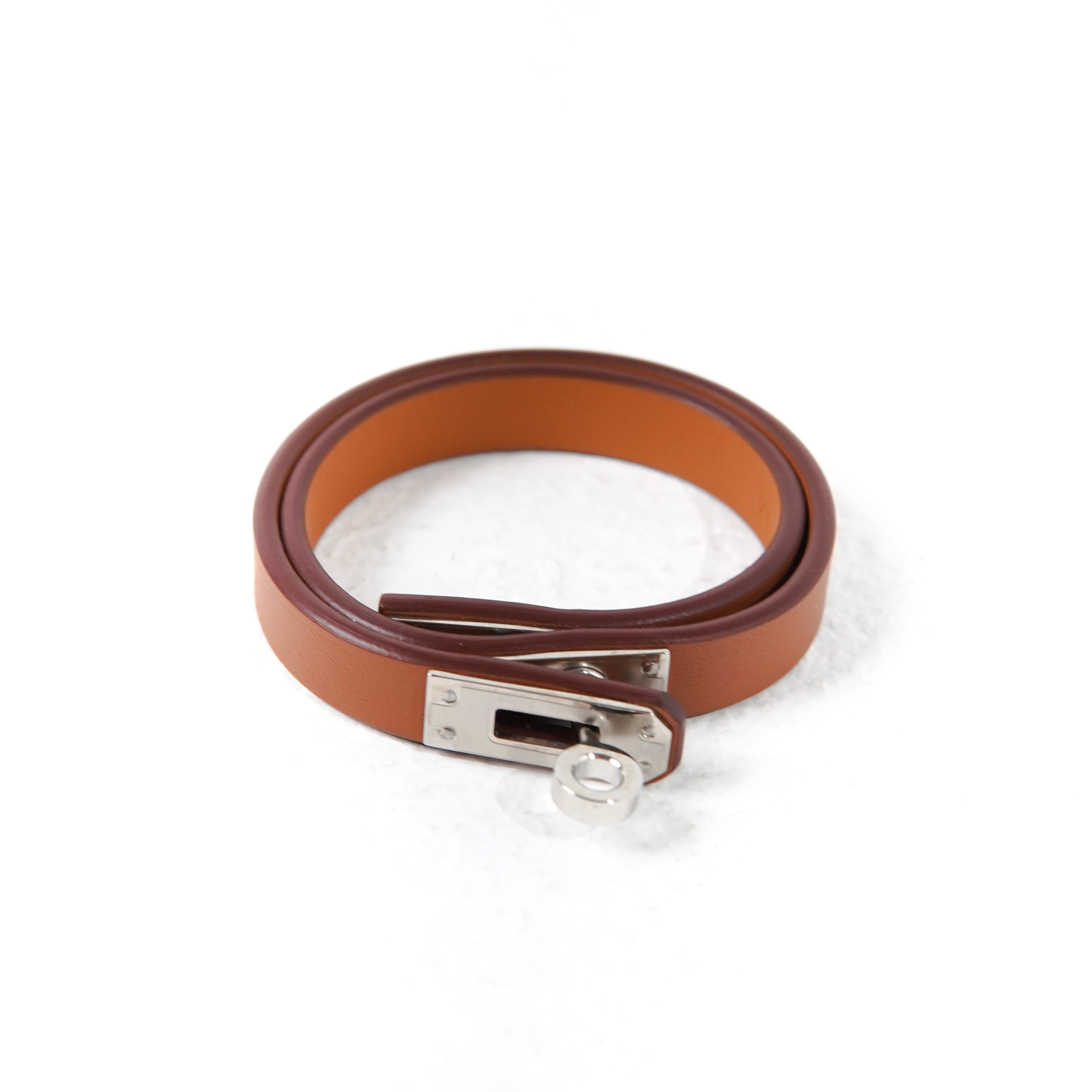 Hermès Gelang HERMES MINI KELLY SHW DOUBLE TOUR TAN BRACELET 100% ORIGINAL - OS