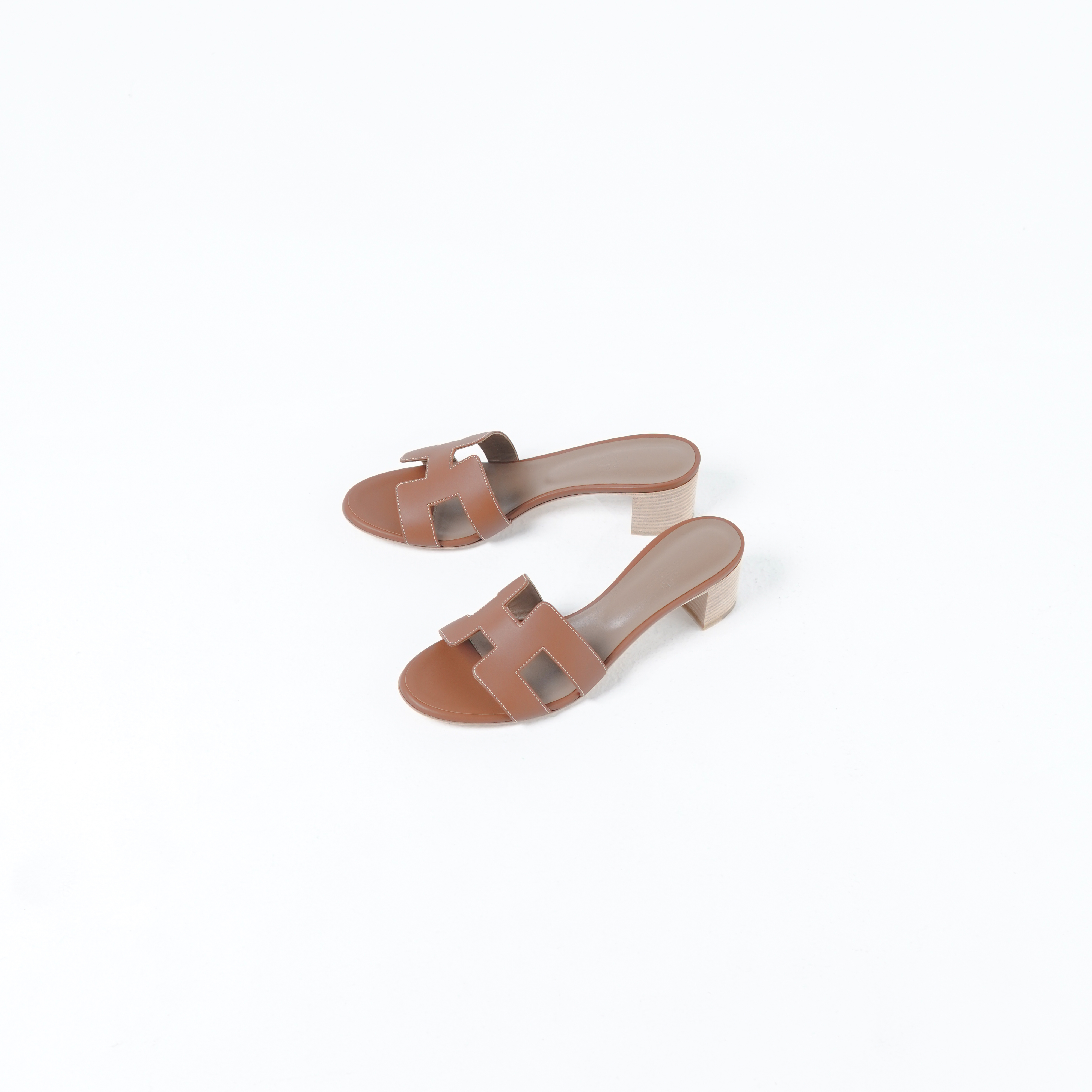Hermès Sepatu HERMES OASIS GOLD BLOCK HEELS 100% ORIGINAL