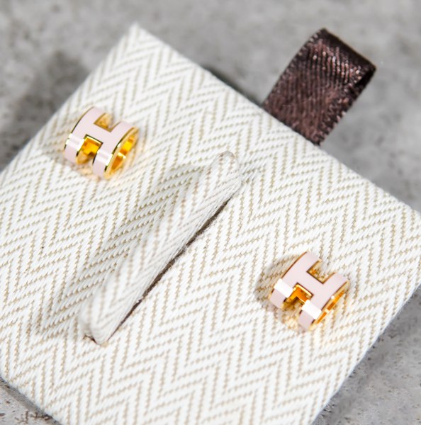 Hermès Anting HERMES MINI POP H PINK EARINGS 100% ORIGINAL - OS