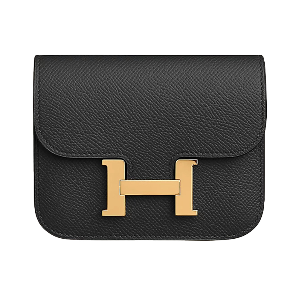 Hermès Constance Slim Wallet Black Epsom Ghw