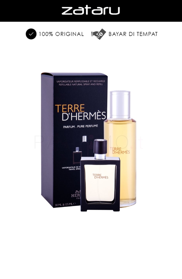 Hermès Hermes Terre D Hermes Man Pure Perfume Travel Spray 30 ML and Refill - 125 ML (Parfum Pria)