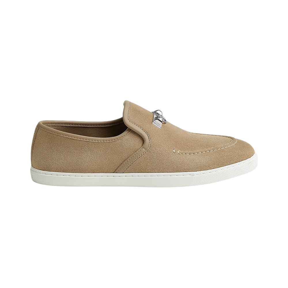 Hermès Jour Suede Loafers Beige Sable
