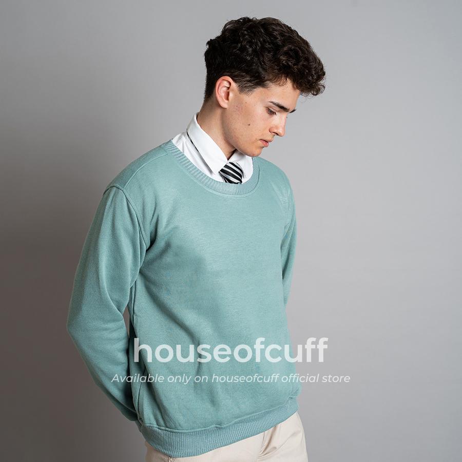 House of Cuff Houseofcuff sweater crewneck basic outer sage green