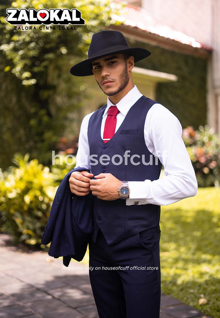 House of Cuff Houseofcuff Vest / Rompi Formal Biru Navy waistcoat wedding tuxedo