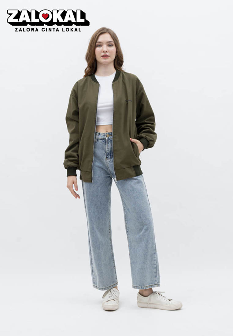 House of Cuff Houseofcuff Jaket Bomber Wanita Pria Unisex Polos Windbreaker Army