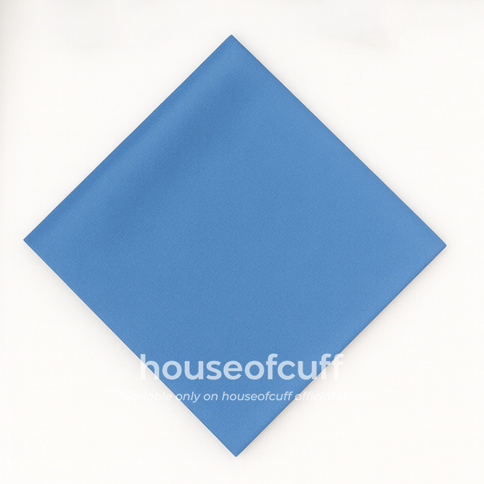 House of Cuff Houseofcuff Pocket Square Sapu Tangan Jas Pria Bahan Satin Denim Blue