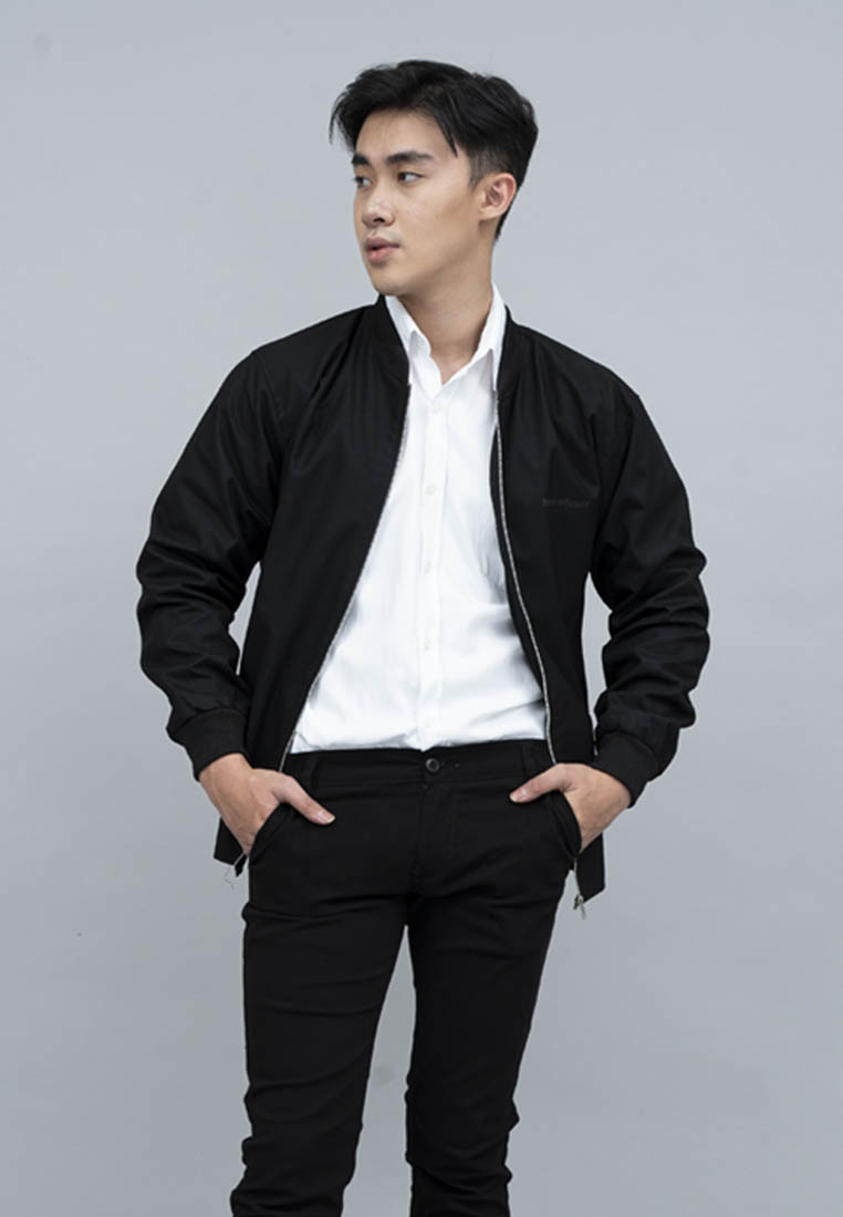 House of Cuff Houseofcuff Jaket Bomber Polos Windbreaker Hitam