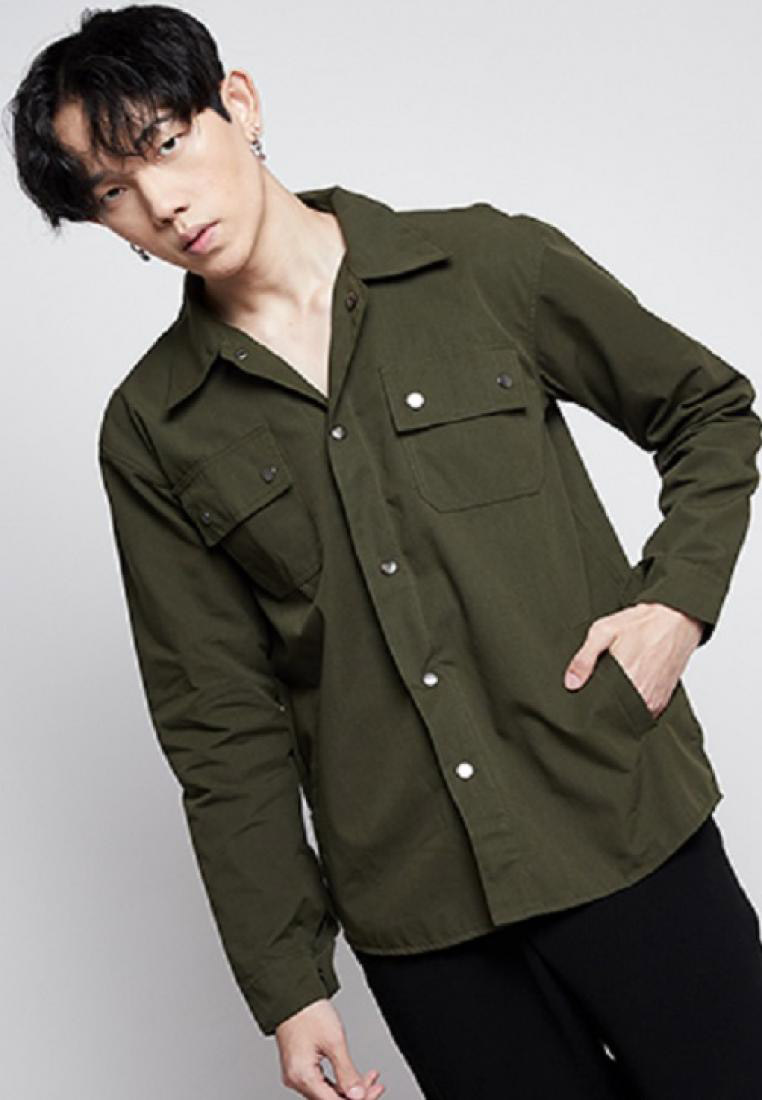 House of Cuff Jaket parka outer jaket pria semi parka warna Army