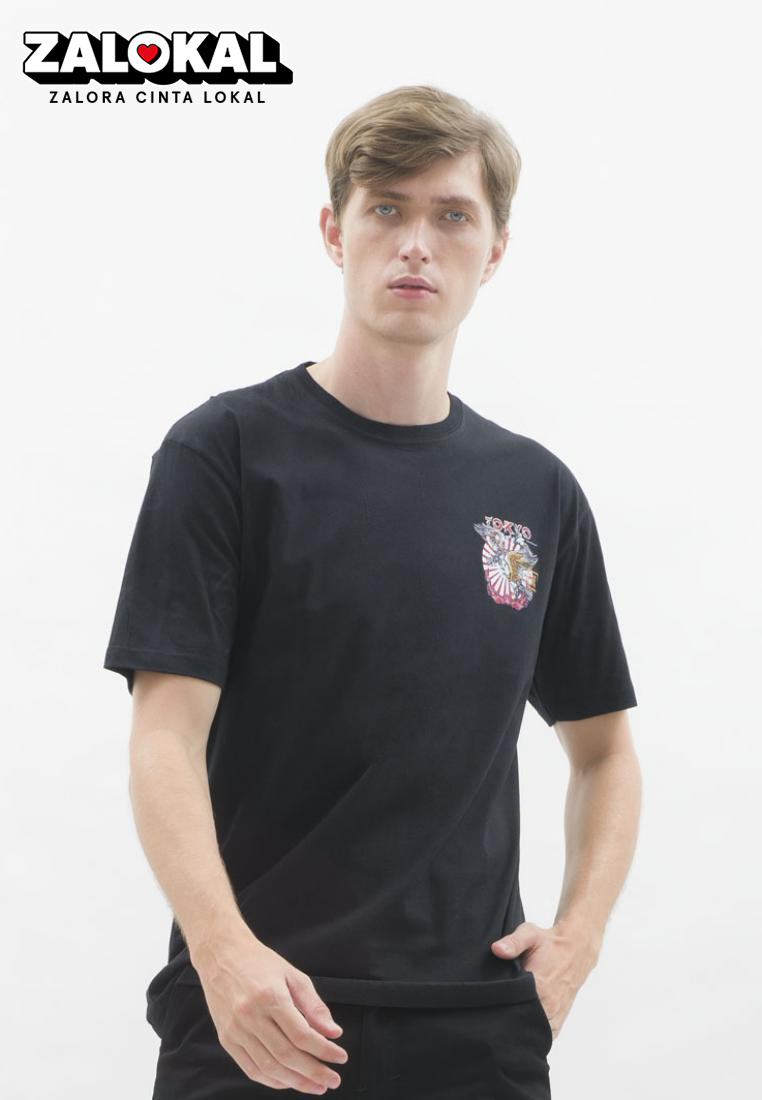 House of Cuff Kaos hitam t shirt polos houseofcuff motif Tokyo Bird READY HINGGA 4XL