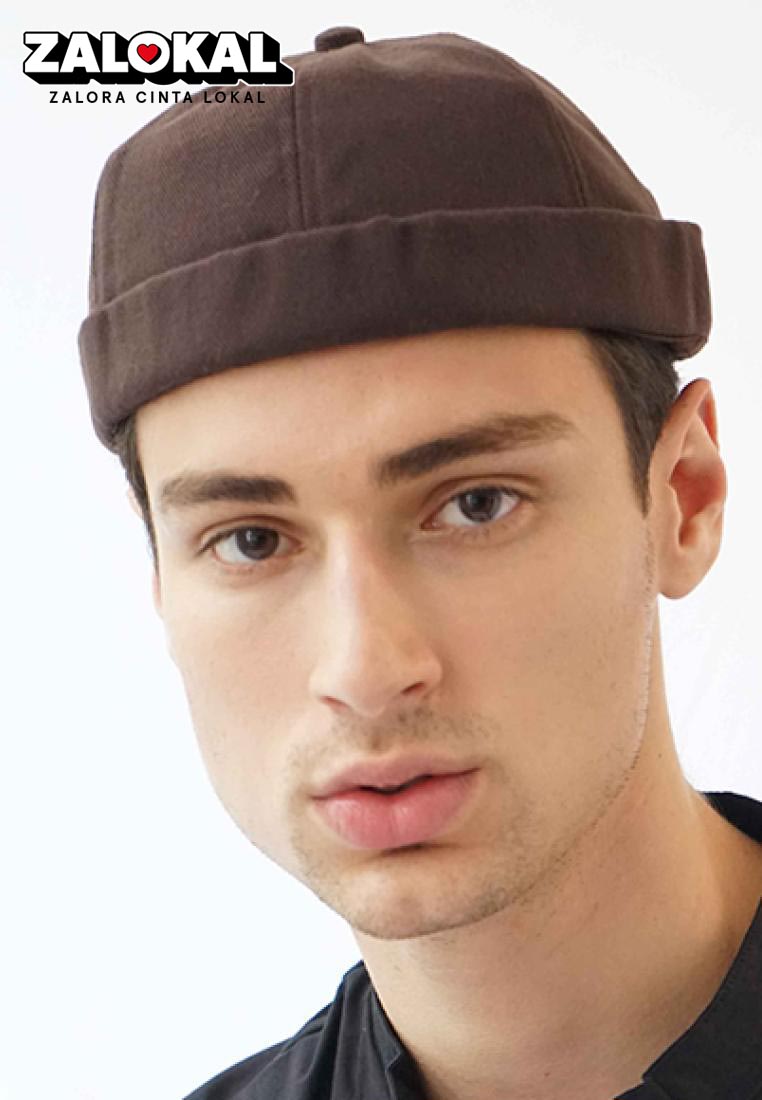 House of Cuff Peci Beanie Polos Miki Hat Kopiah Topi Hijrah Muslim Cokelat