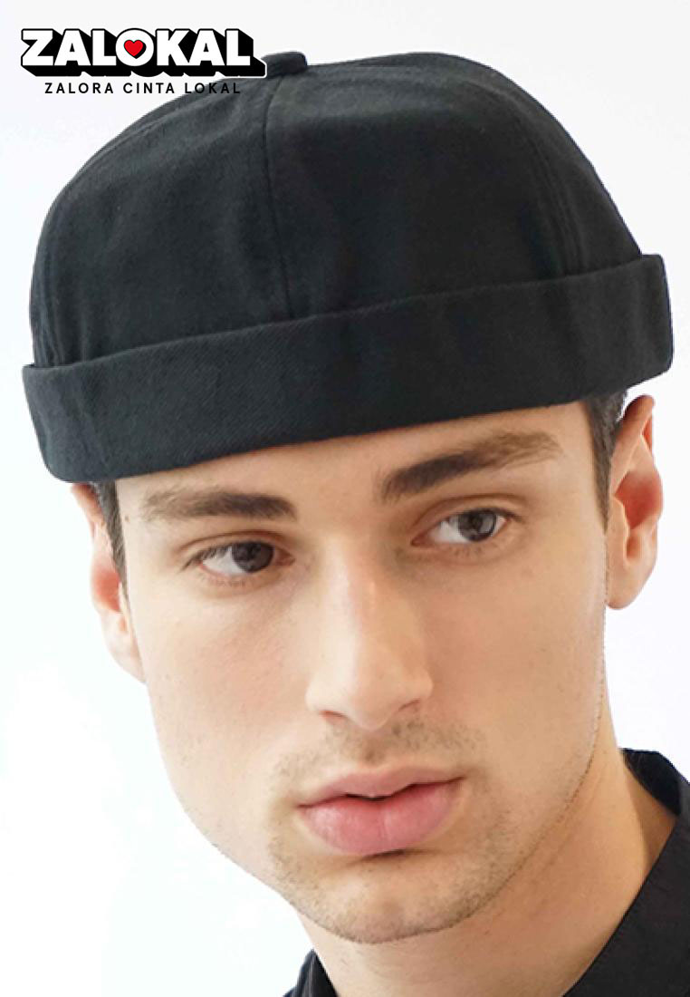 House of Cuff Peci Beanie Polos Miki Hat Kopiah Topi Hijrah Muslim Hitam