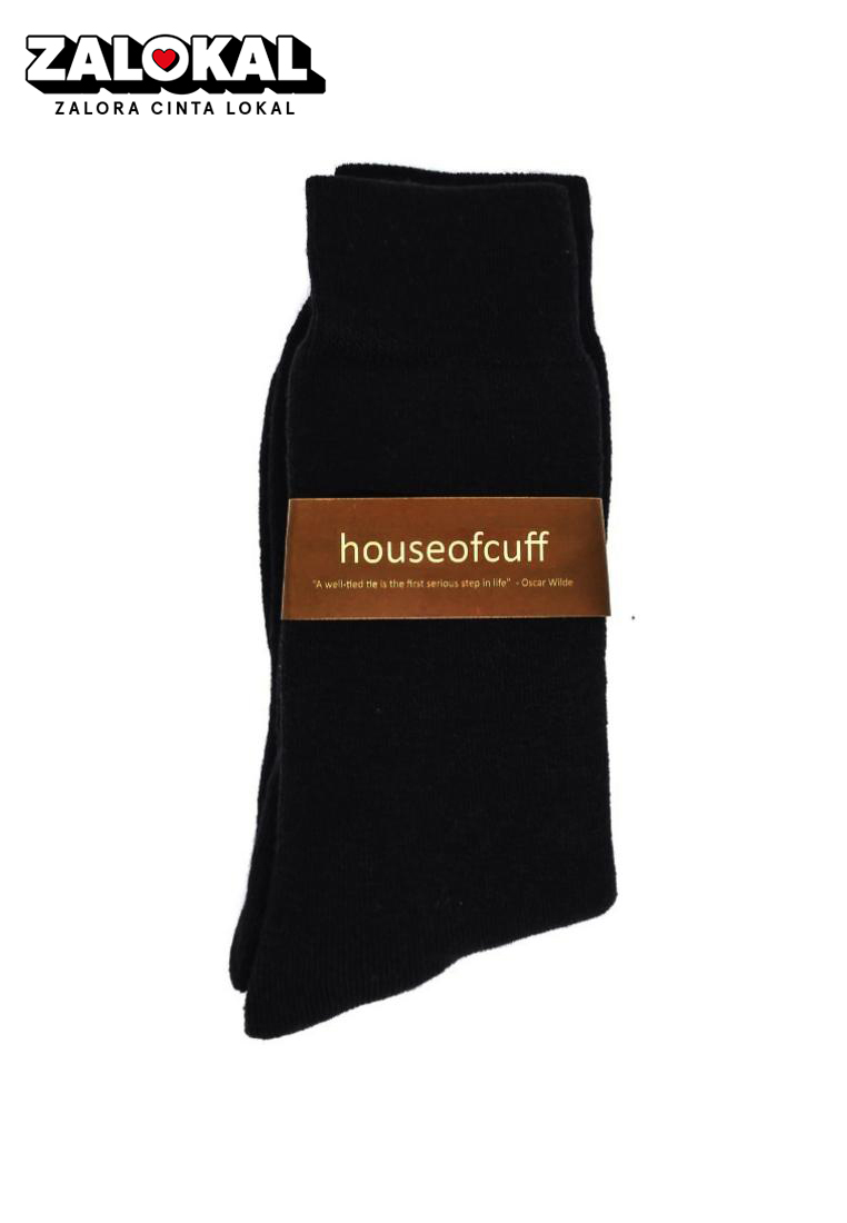House of Cuff Socks Kaos Kaki Formal Panjang Pria Kerja Hitam Formal Socks
