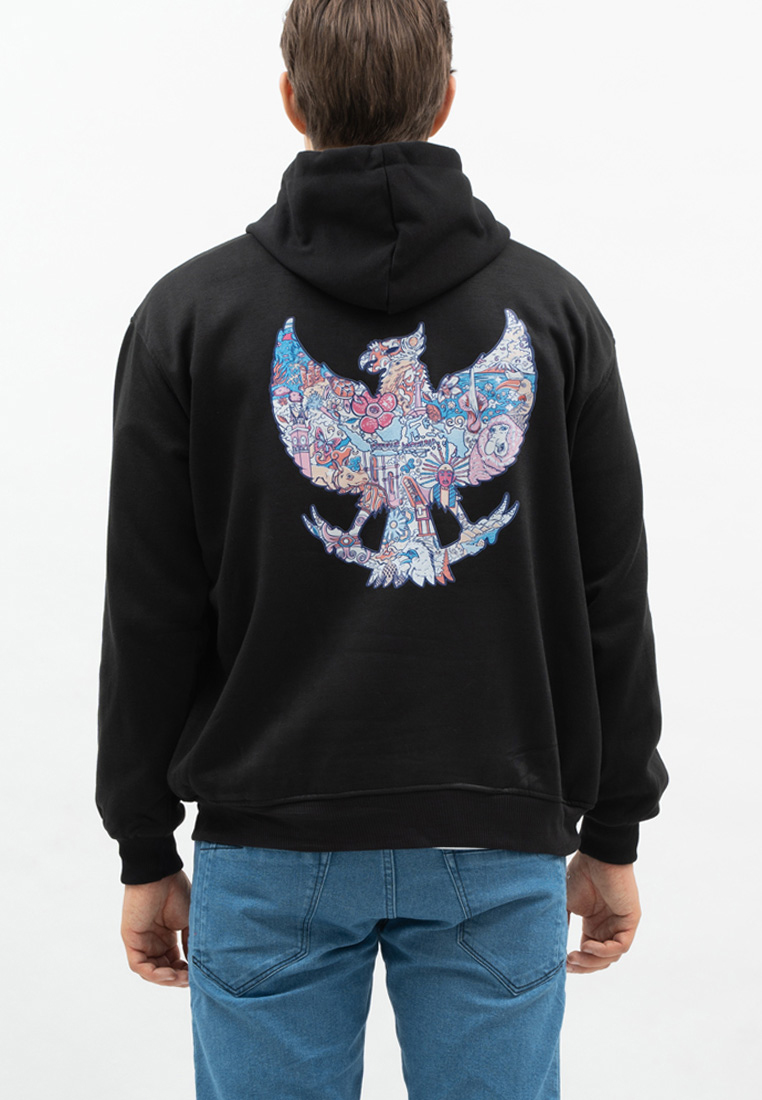 House of Cuff Houseofcuff Jaket Jumper Hoodie Sweater Hitam Motif Garuda
