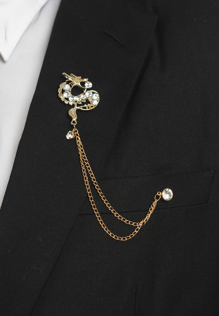 House of Cuff Houseofcuff lapel pin brooch bros untuk jas RANTAI GOLD FF