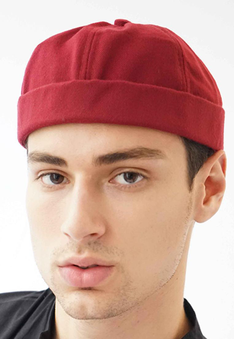 House of Cuff Peci Beanie Polos Miki Hat Kopiah Topi Hijrah Muslim Merah
