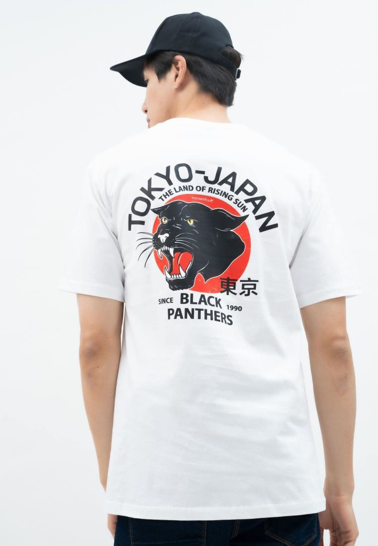 House of Cuff Houseofcuff T-shirt Kaos Putih Motif Macan Tutul Tersedia Size S-4XL