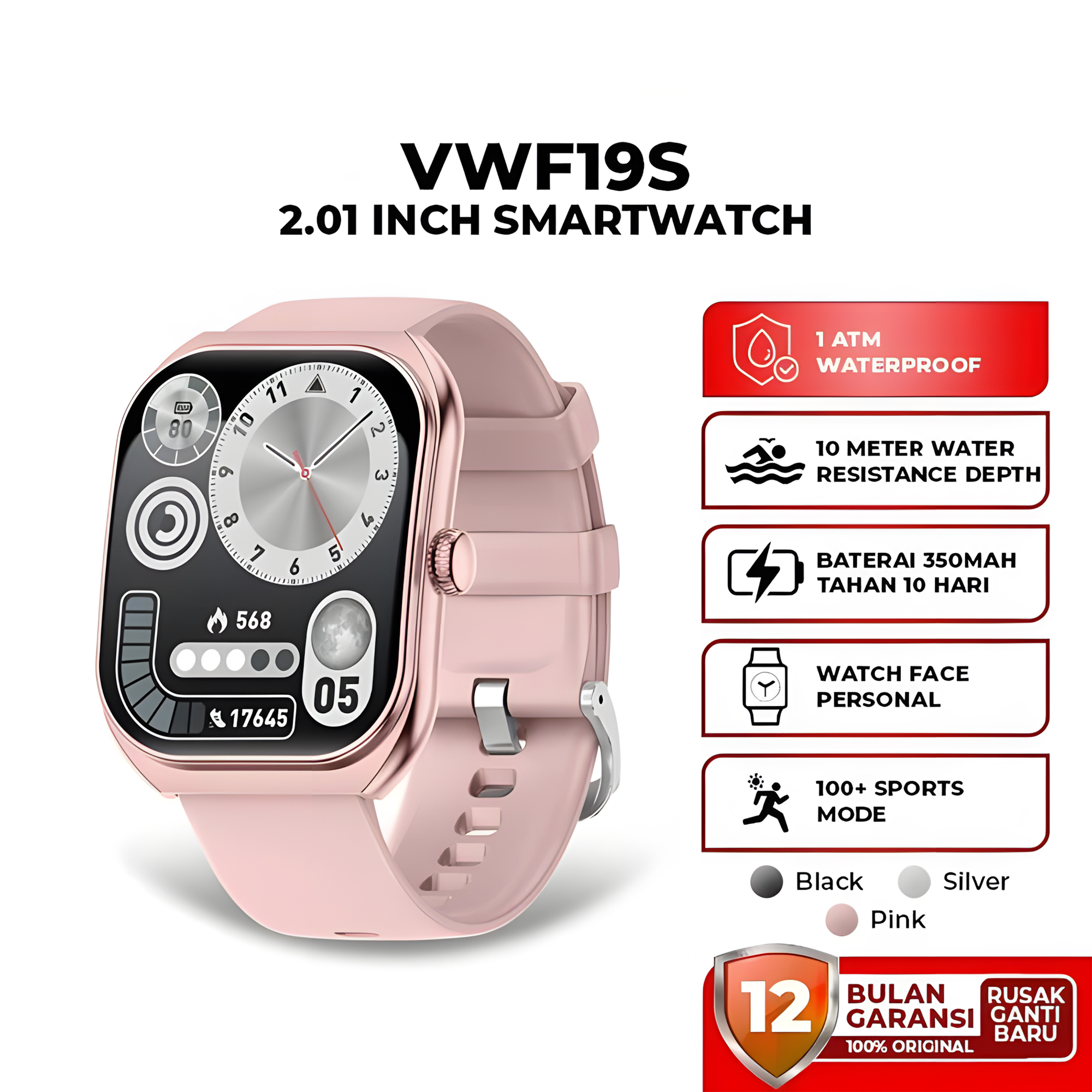 Huawei Watch VIVAN Smart Watch 2.01 Inch Waterproof 1 ATM 100+ Sports Mode Professional Health Monit