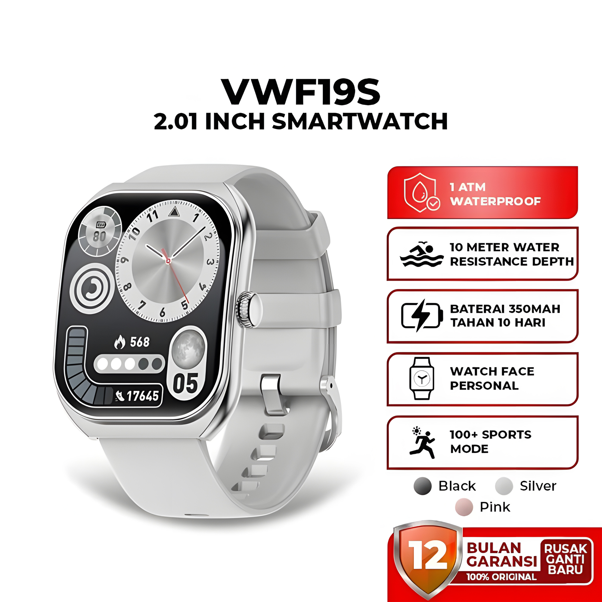Huawei Watch VIVAN Smart Watch 2.01 Inch Waterproof 1 ATM 100+ Sports Mode Professional Health Monit