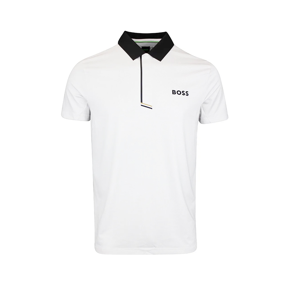 Hugo Boss PL_Paddytech GOC Active Polo Shirt in Quick-Dry Stretch Jersey White