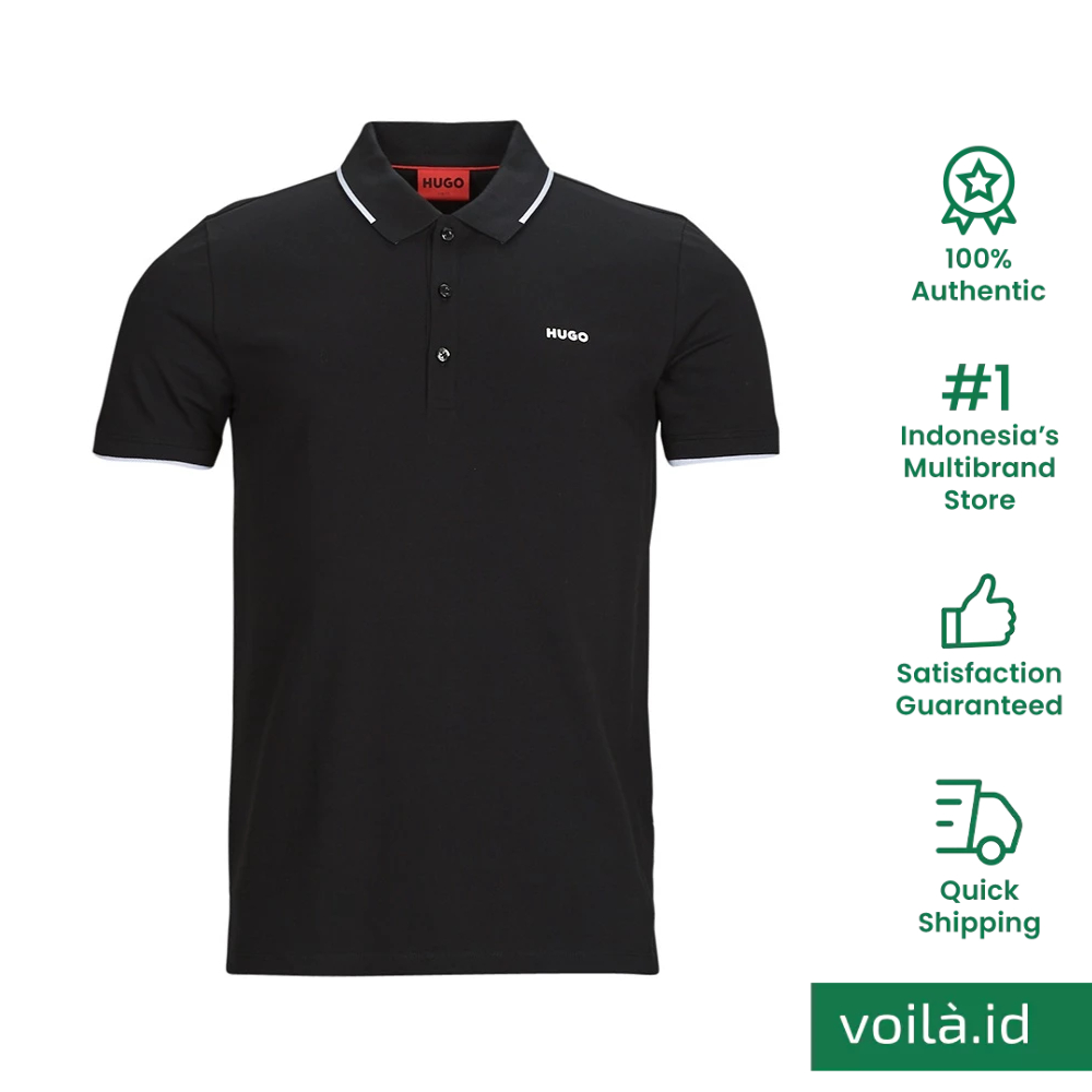 Hugo Boss Dinoso222 Polo Shirt Black White