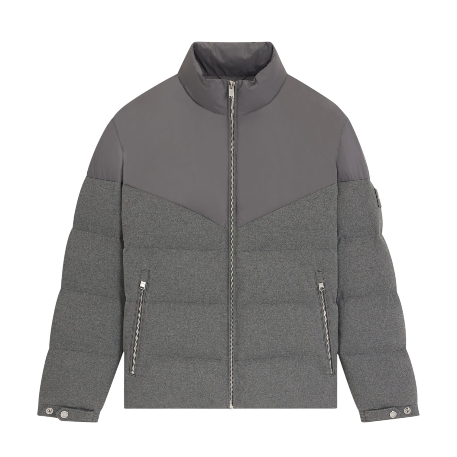 Hugo Boss Brushed Flannel Waterproof Jacket Grey
