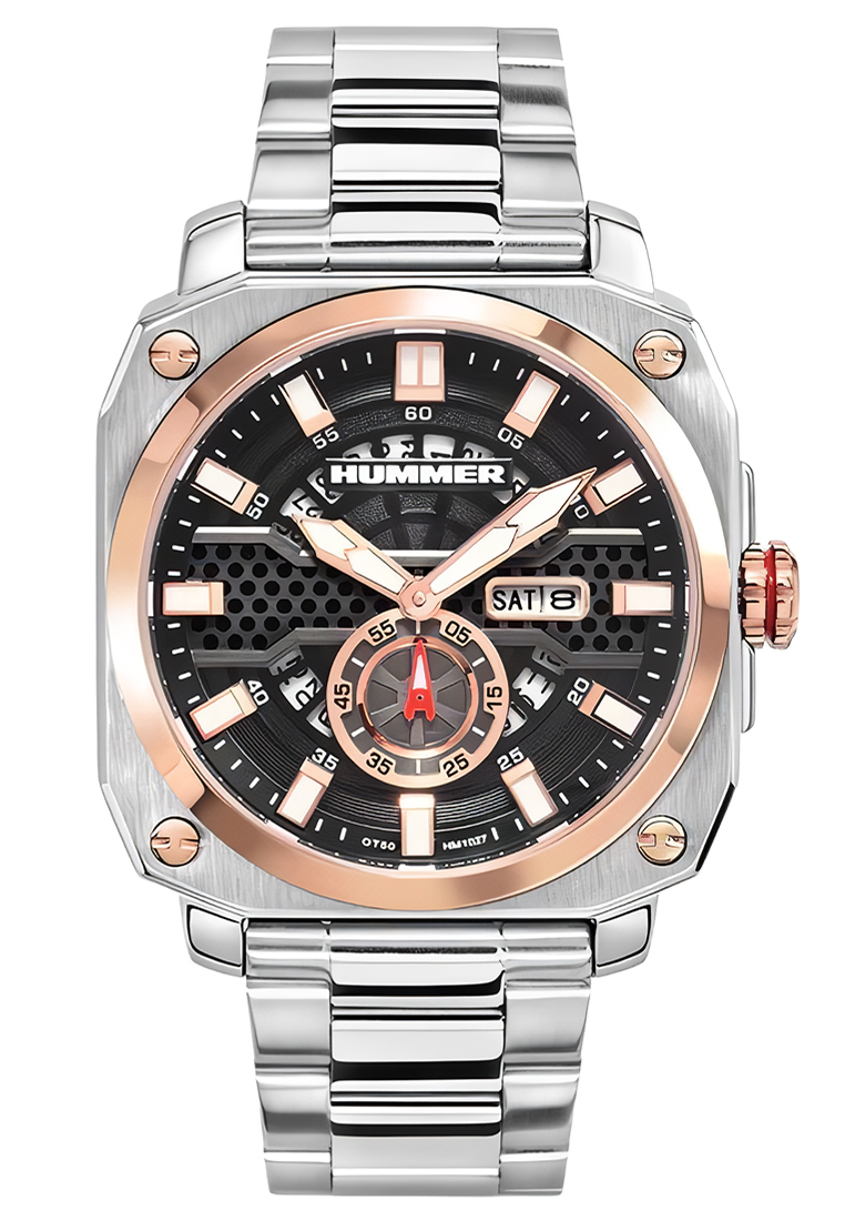 Hummer Jam Tangan Pria Hummer HM1027-1332 Silver Rosegold - Stainless Steel
