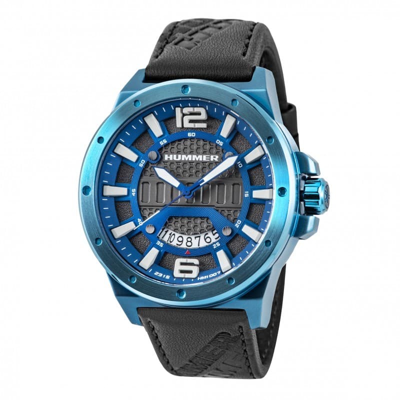 Hummer HM1007-1845 Kulit Hitam Biru Cowok