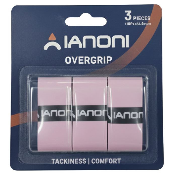 IANONI Grip raket Ianoni Overgrip Pink isi 3 bisa untuk padel, tenis, badminton, pickleball, tenis m