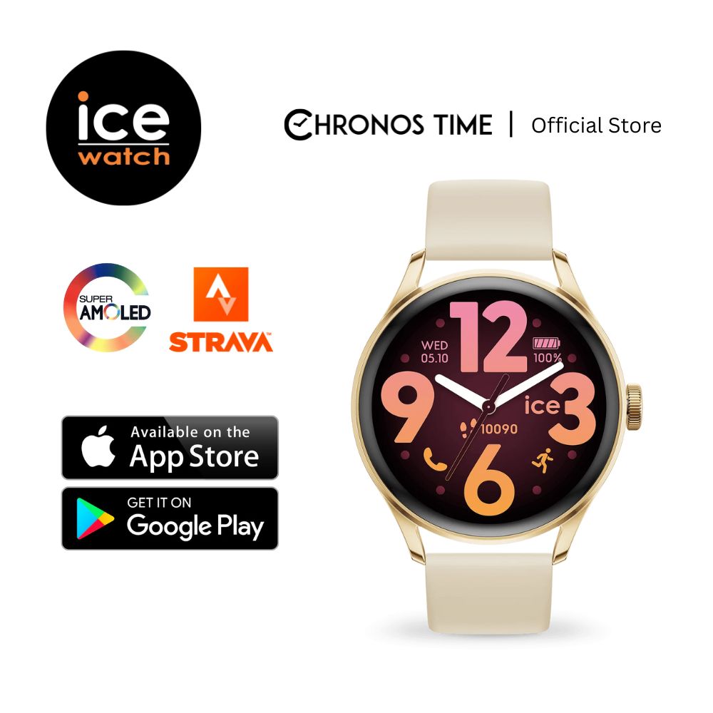 Ice Watch ICE Smart Watch 3.0 round AMOLED 1.20 - Gold Beige 39mm | Bluetooth | GPS | Fitness Tracke