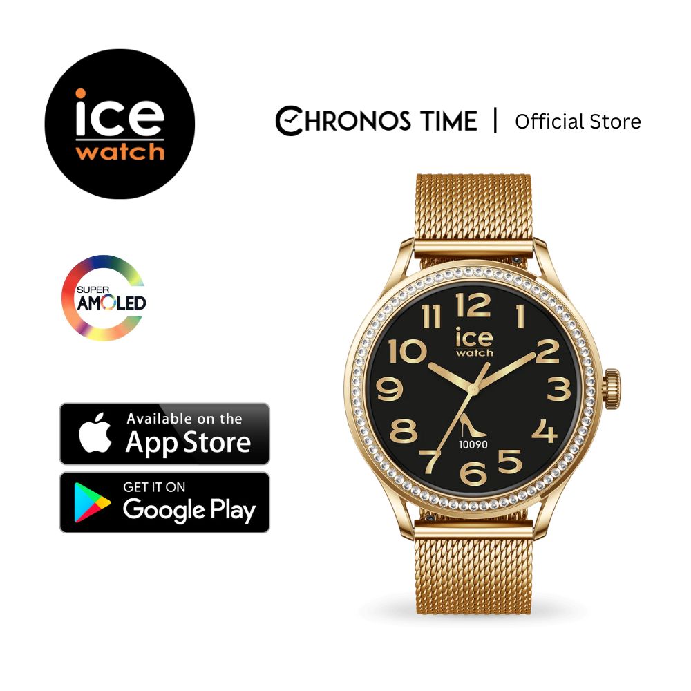 Ice Watch ICE Smart Watch ST 2.0 round AMOLED 1.20 - Gold 39mm | Bluetooth | Fitness Tracker [025316