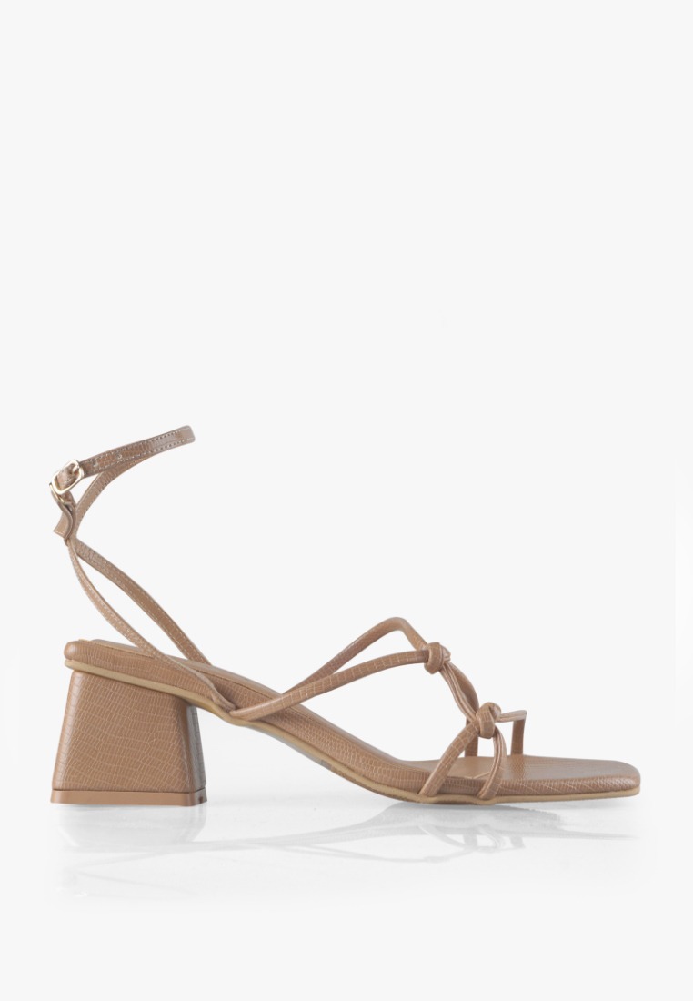 INPACA Bastille Croco Block Heeled Sandals