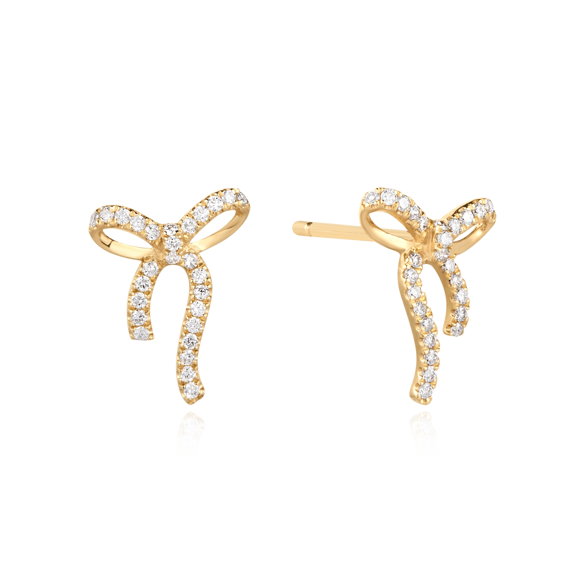 ISAGO Pave Bow Studs
