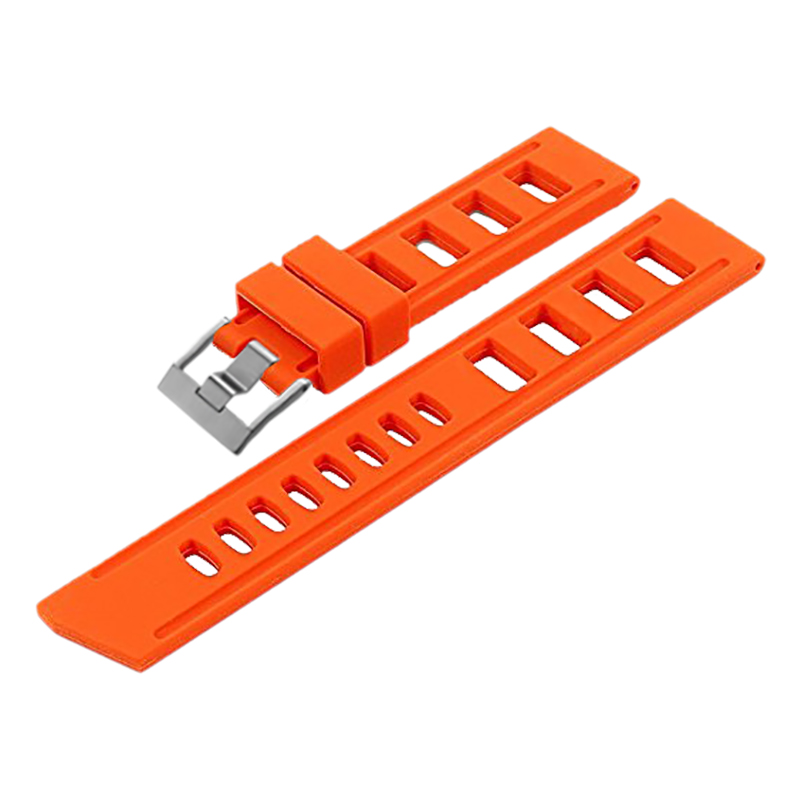 Isofrane Tali / Strap Jam Tangan Strap Isofrane ISO-RS-22mm-Orange Silver Buckle