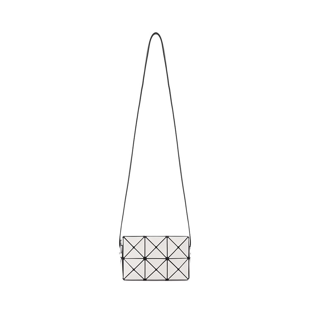 Issey Miyake Cuboid Matte Crossbody Bag Off-White