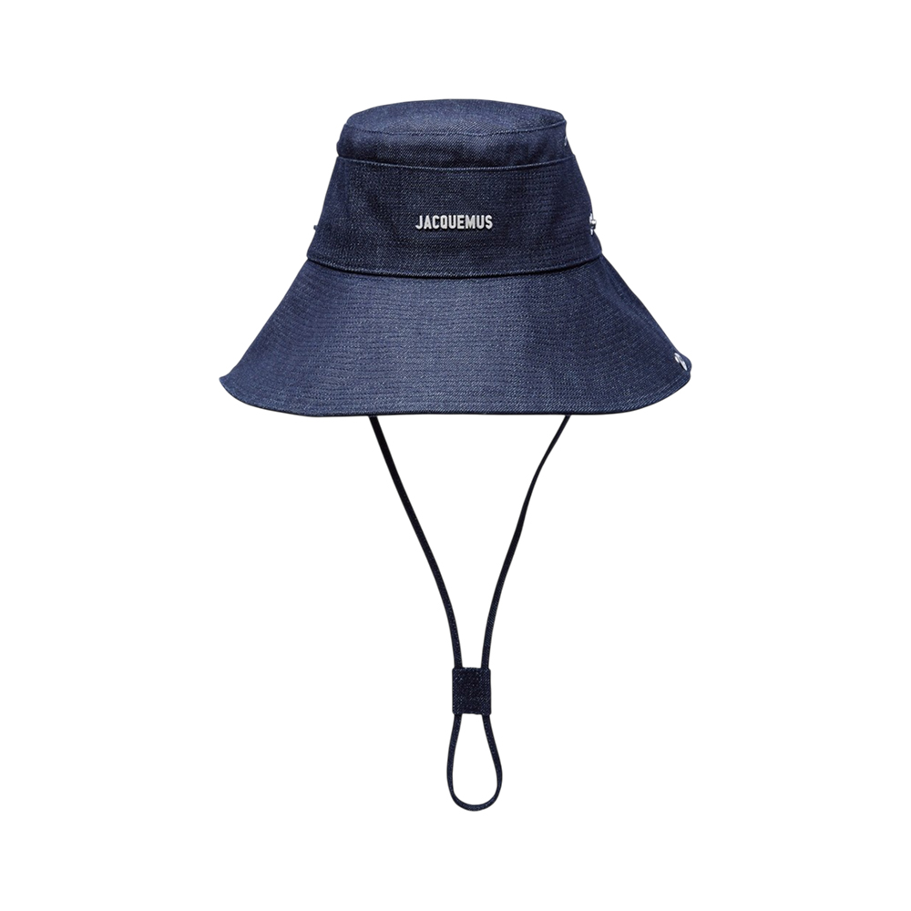 Jacquemus The de-Nîmes Raw Denim Bucket Hat Black
