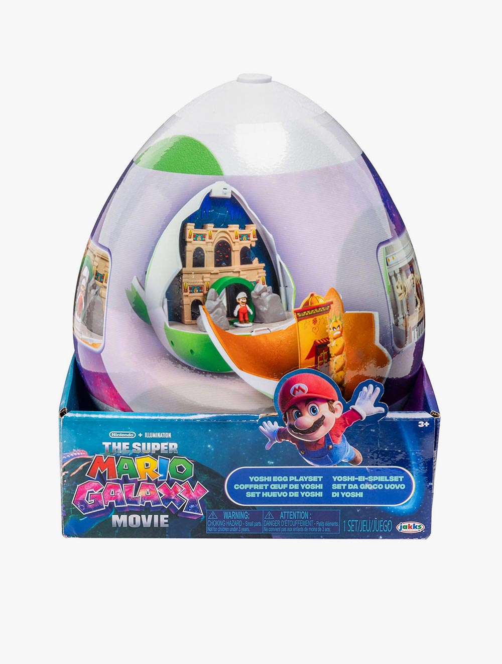 JAKKS Super Mario Bros. Movie Mushroom Kingdom Castle Playset – Includes 1.25” Mario & Princess Peac