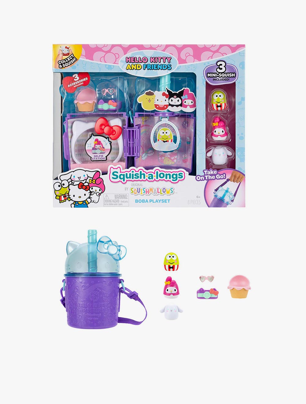 Jazwares Squish A Longs Squish-a-longs Hello Kitty and Friends Boba Playset - SQLSQAL0120