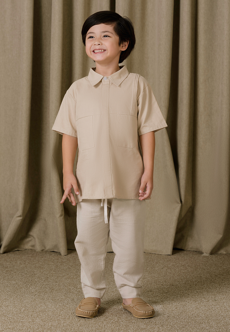 JENNA & KAIA Jenna and Kaia - Velkerie Top Butter Cream - Baju Anak Laki-laki