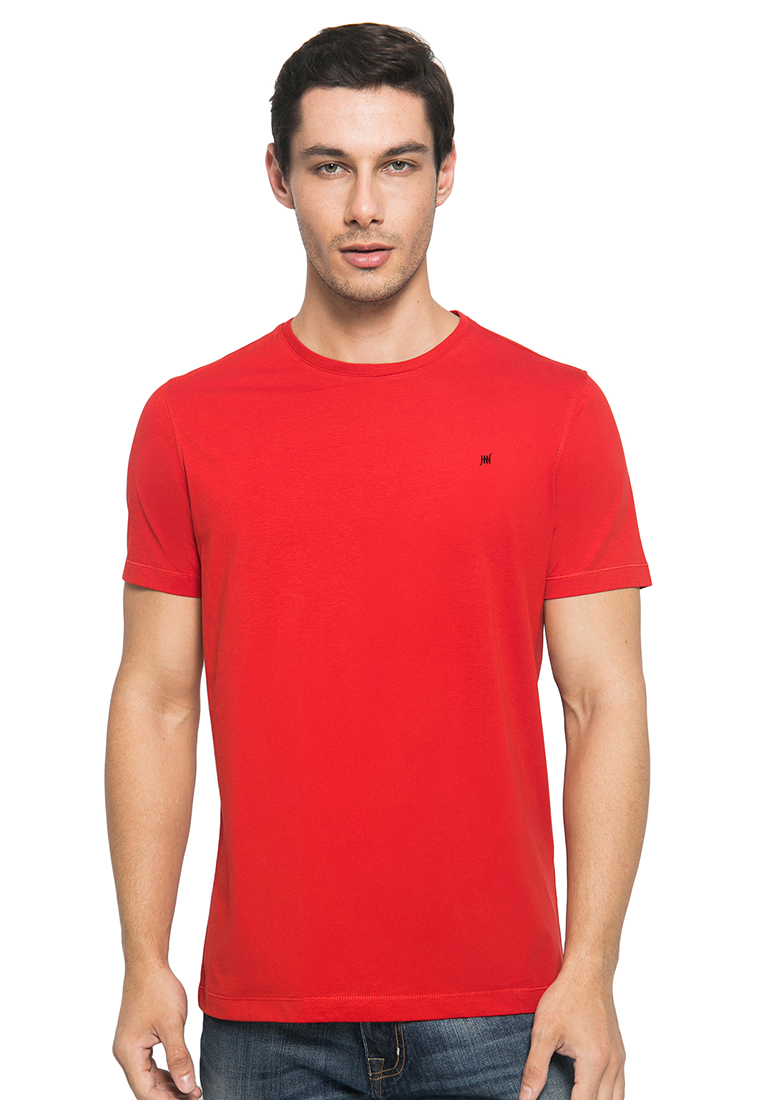 Johnwin - Kaos Supima - Merah - Lengan Pendek
