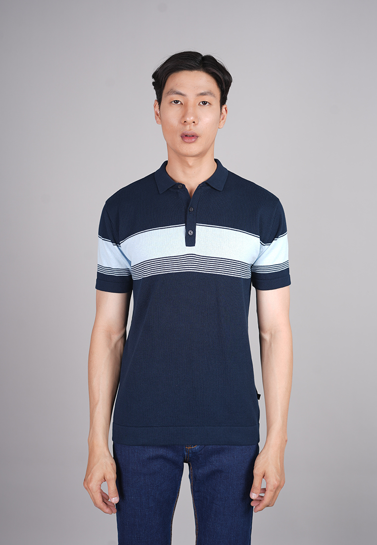 Johnwin - Polo Sweater - Kaos Polo - Bahan Sweater - Putih ASW