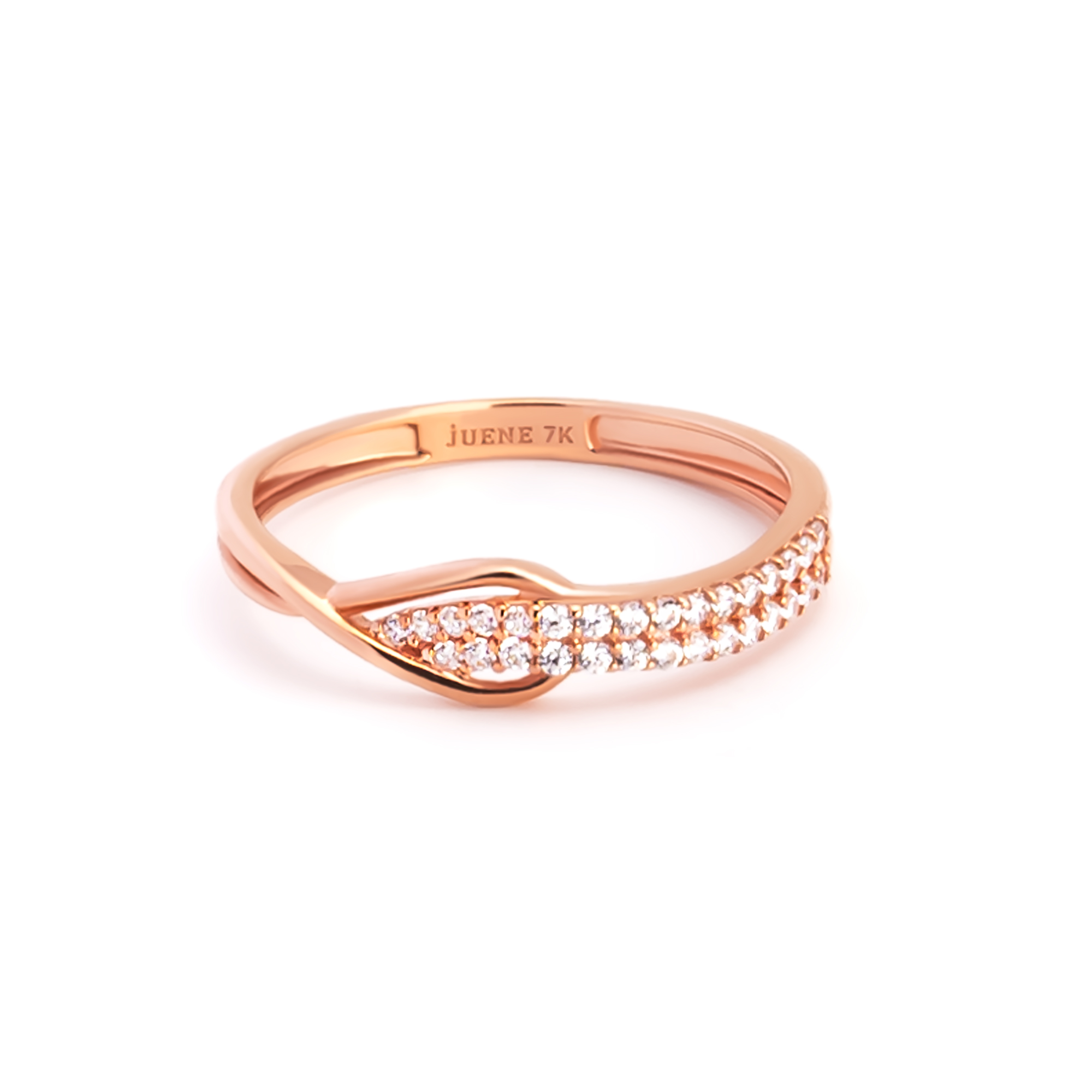 Juene Jewelry Cincin Emas 7K - Lenara Gold Ring - Eternal Collection - Juene Jewelry