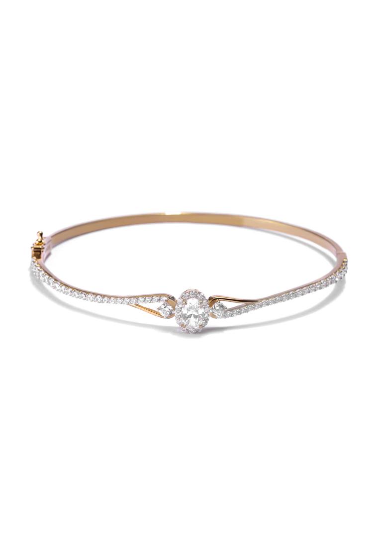 Juene Jewelry Gelang Emas 8K - Odiva Gold Bangle - Brianeta Collection - Juene Jewelry